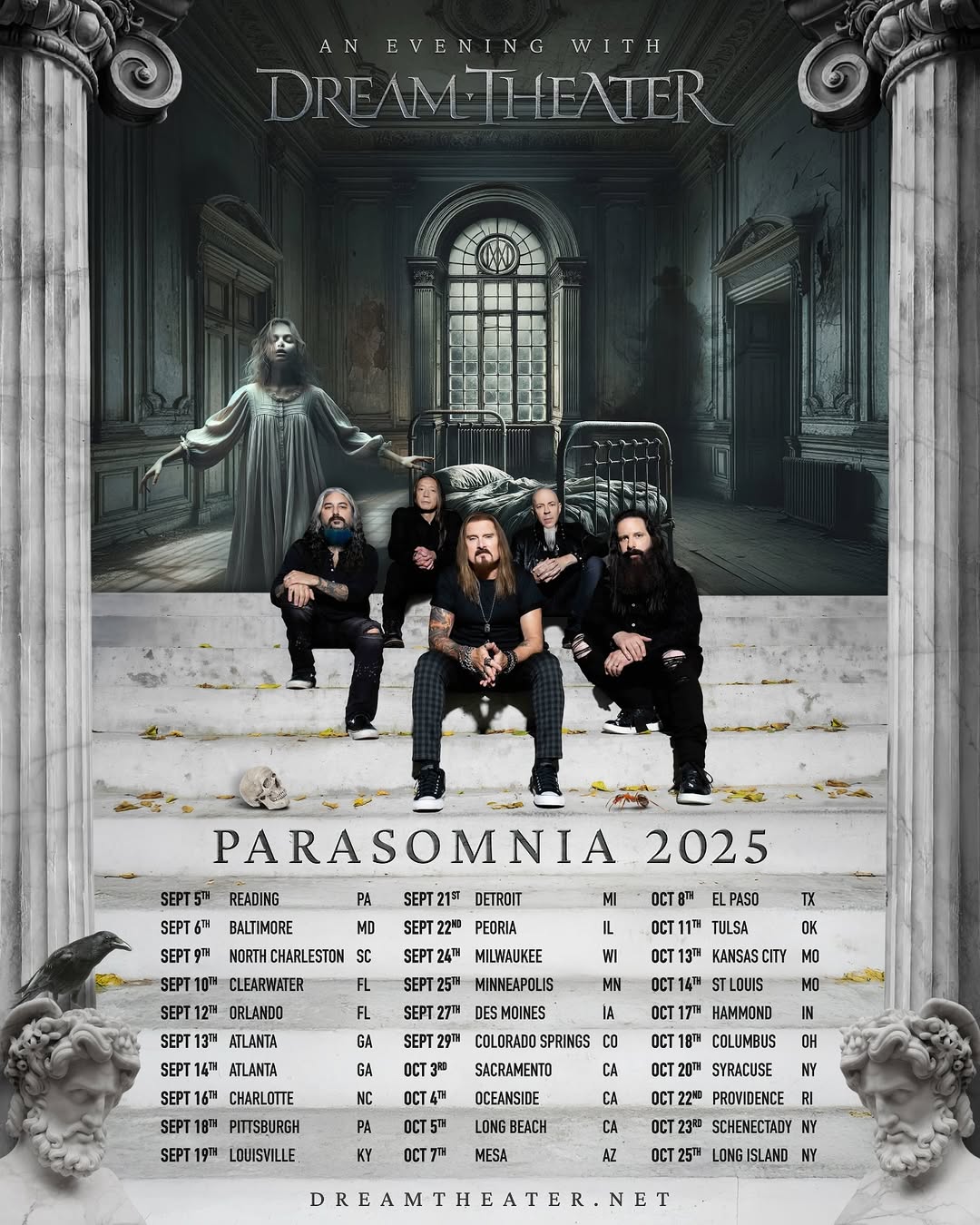 Dream Theater Parasomnia Tour Poster 2025